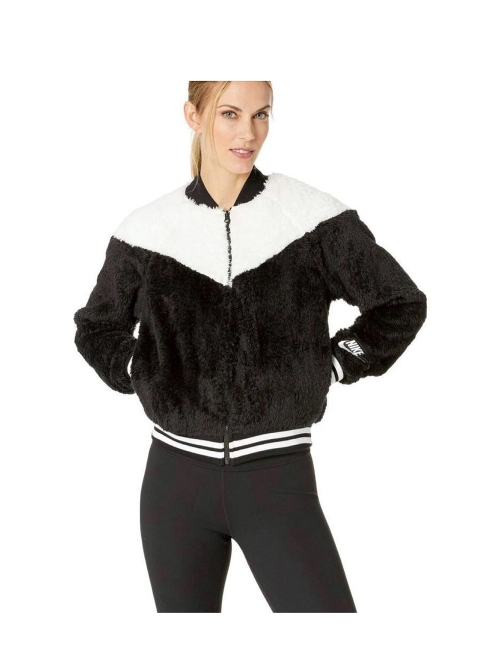 NIKE Sherpa Full Zip Track Jacket Size S